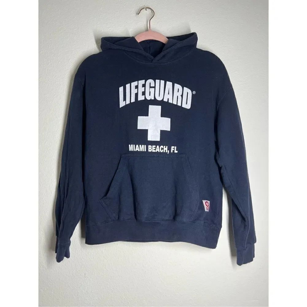 Lifeguard hoodie Kids size L ( 14-16) Blue White